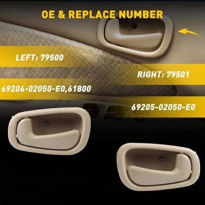 Set of 4 Inside Door Handles for Toyota Corolla (1998–2002)