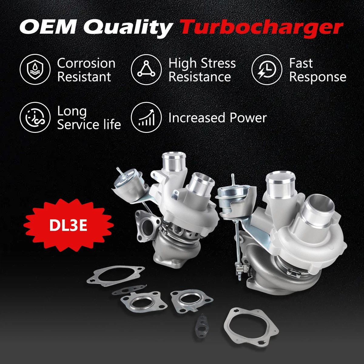 Turbocharger for Ford F150 V6 3.5L (2013–2016) DL3E6K682AC, DL3E6C879AF
