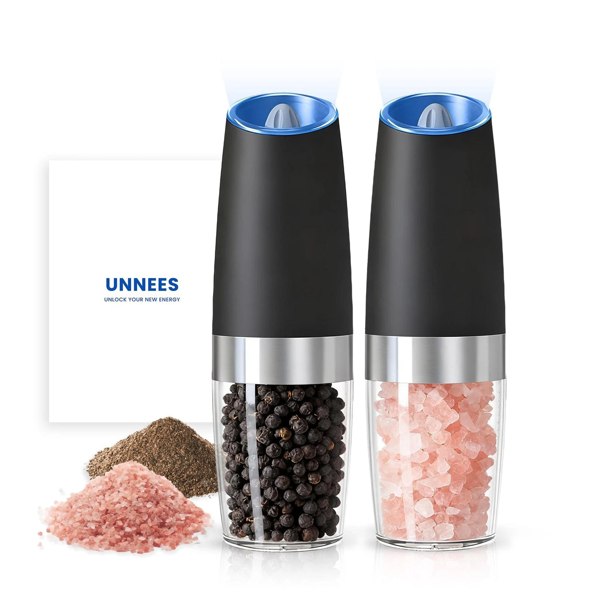 Electric Salt and Pepper Grinder Set for Kitchen (Battery Operated)
