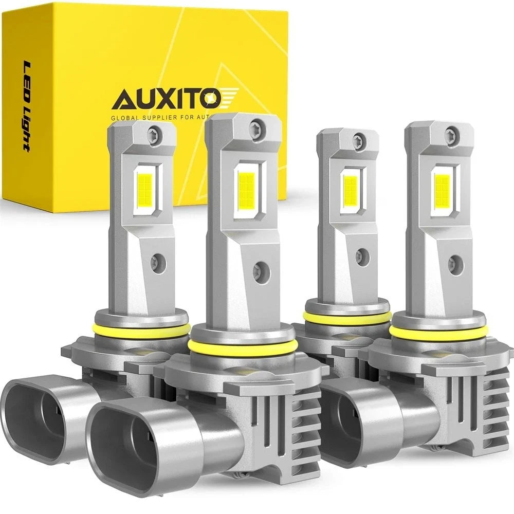 Set of 2 9006 9005 LED Headlight Bulbs Kit 6500K 120000LM High/Low Beam