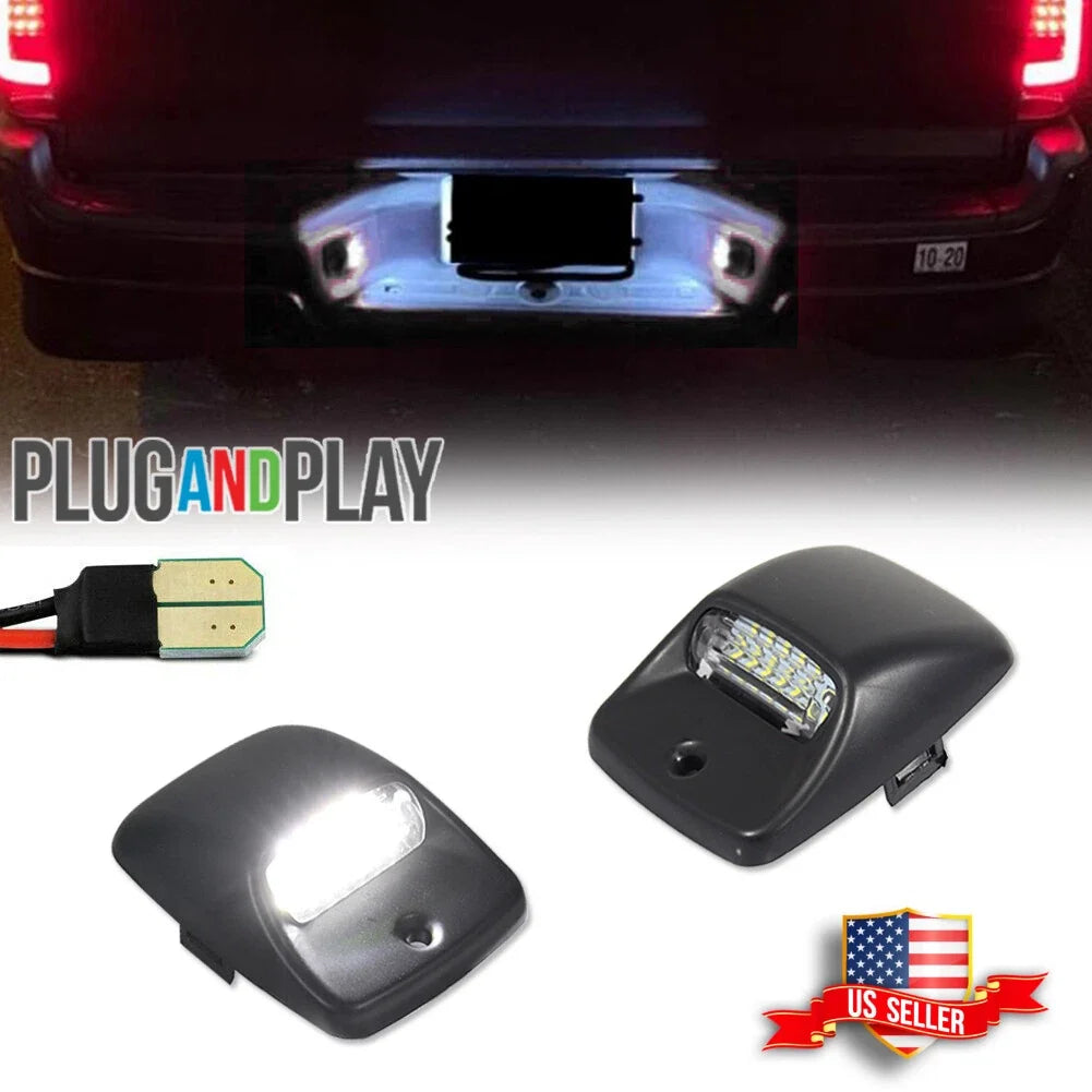 2X LED License Plate Light for Toyota Tacoma Tundra (2005–2015)