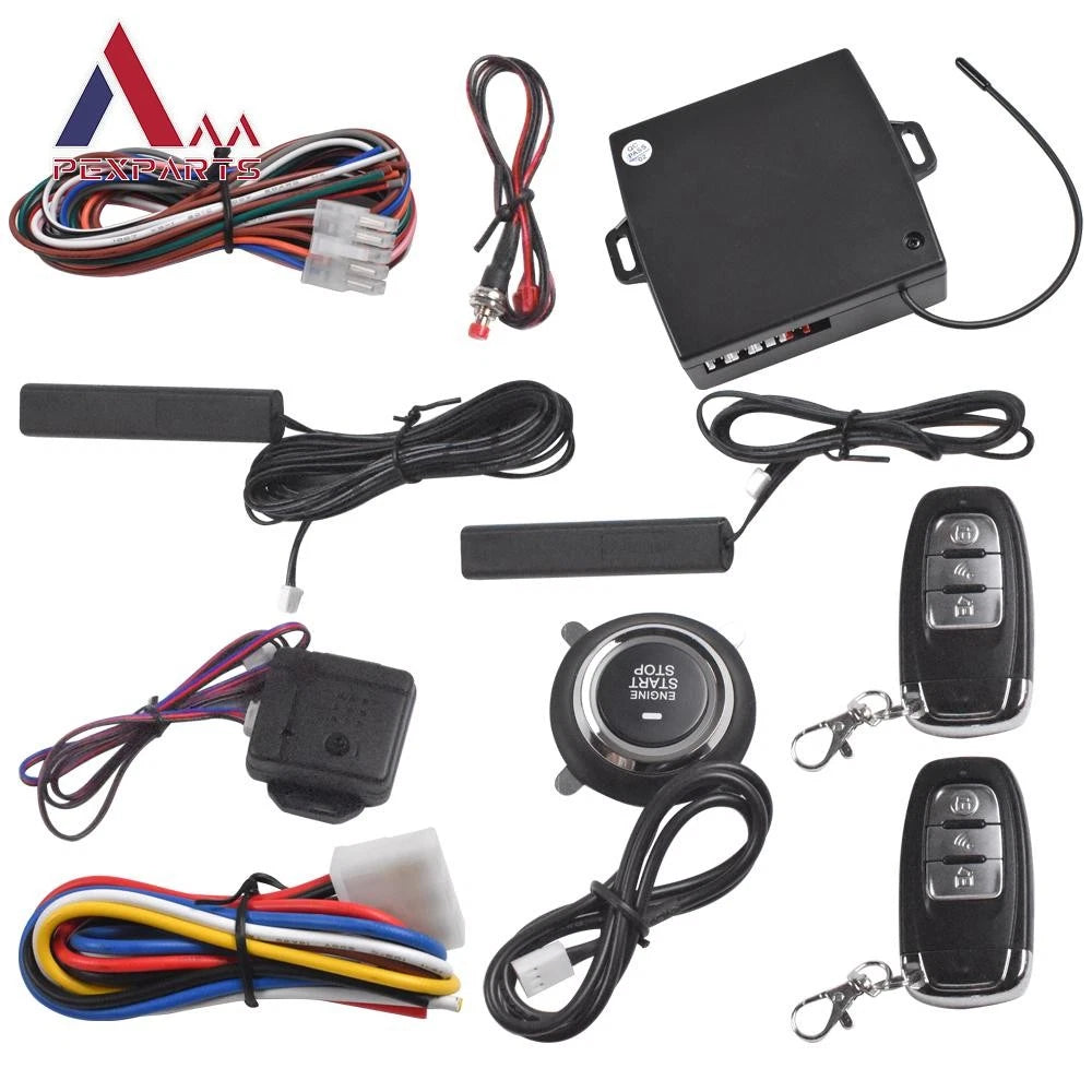 Keyless Entry Remote Starter Kit for Push Start Vehicles (12V)
