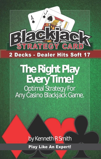 Blackjack Basic Strategy Chart for 2 Decks, Dealer Hits Soft 17 (2-sided)