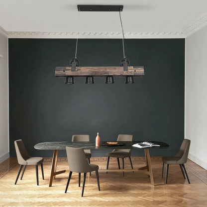 Set of 4 Rustic Chandeliers for Dining Room with E26 Bulb Sockets
