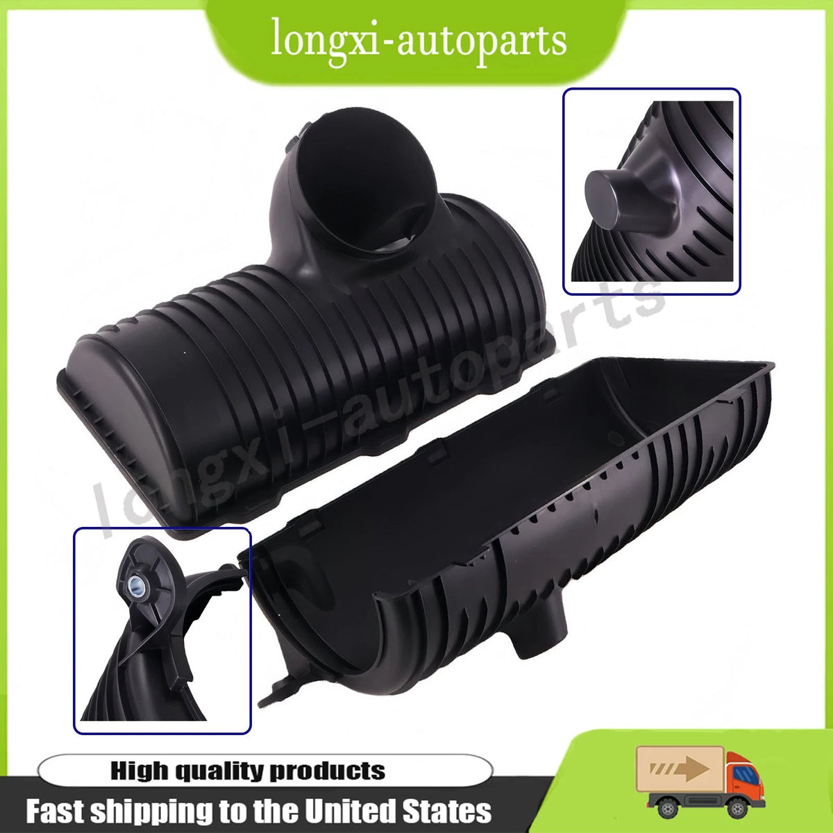 Set of 2 Upper & Lower Air Box Housings for Chevy Kodiak GMC Topkick (2003–2009) 88983088/89