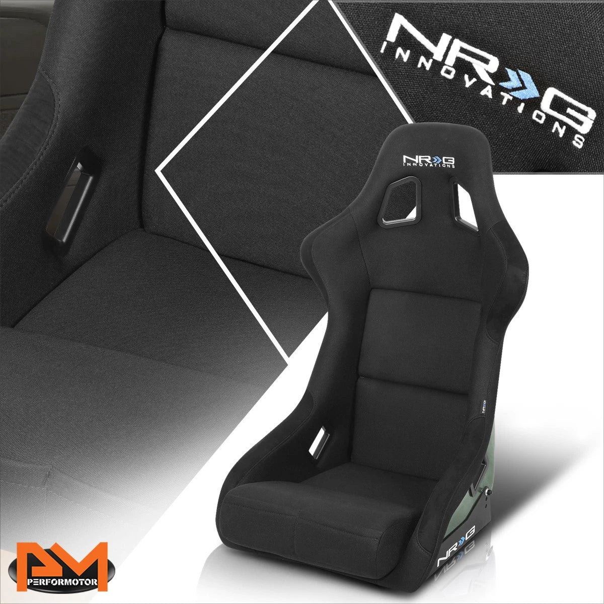 NRG RSC-302CF-GN Carbon Fiber Bucket Racing Seat for Universal Fit (2010–2023)
