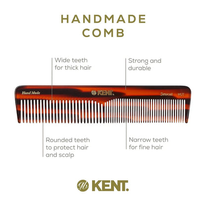 16T Tortoise Fine Tooth and Wide Tooth Comb for Daily Grooming
