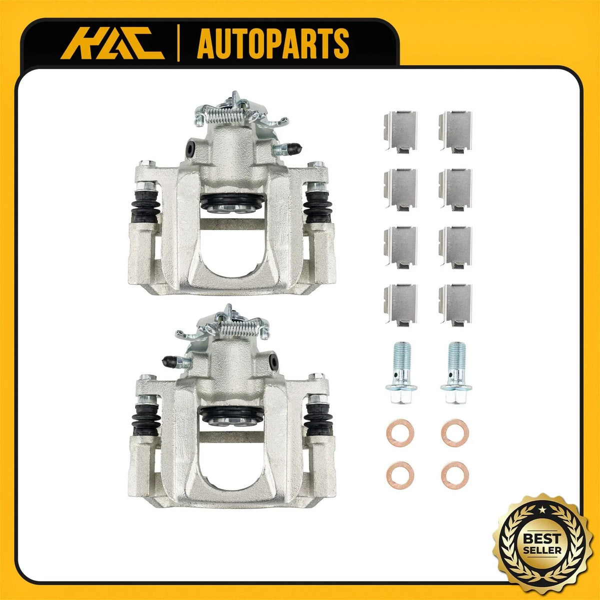 2x Rear Brake Calipers for Chrysler Town & Country (2008–2012) & Dodge Grand Caravan (2008–2012)