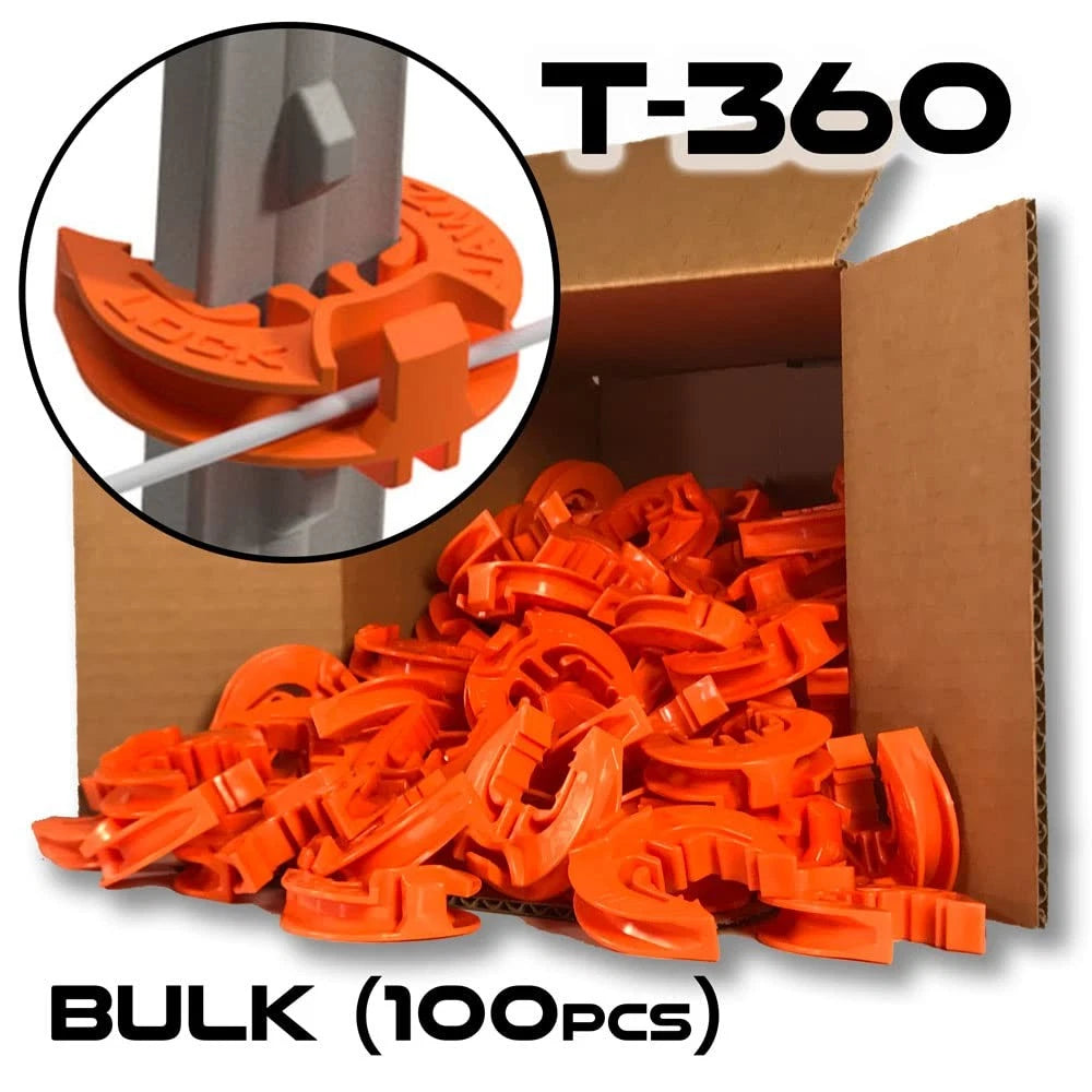 Lock Jawz T-360 Electric Fence T-Post Insulator for T-Post