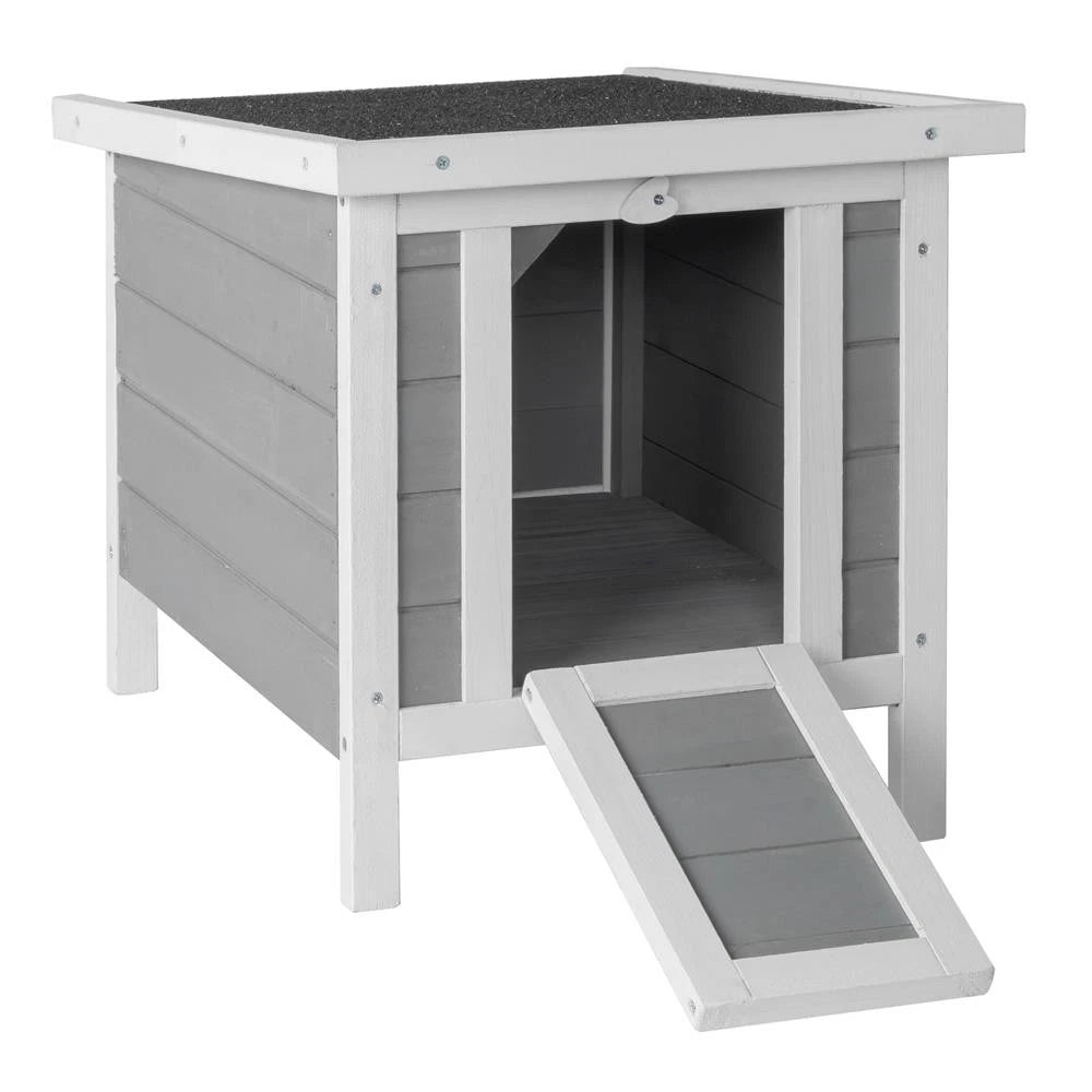 Wood Cat Dog House Shelter for Indoor/Outdoor Use