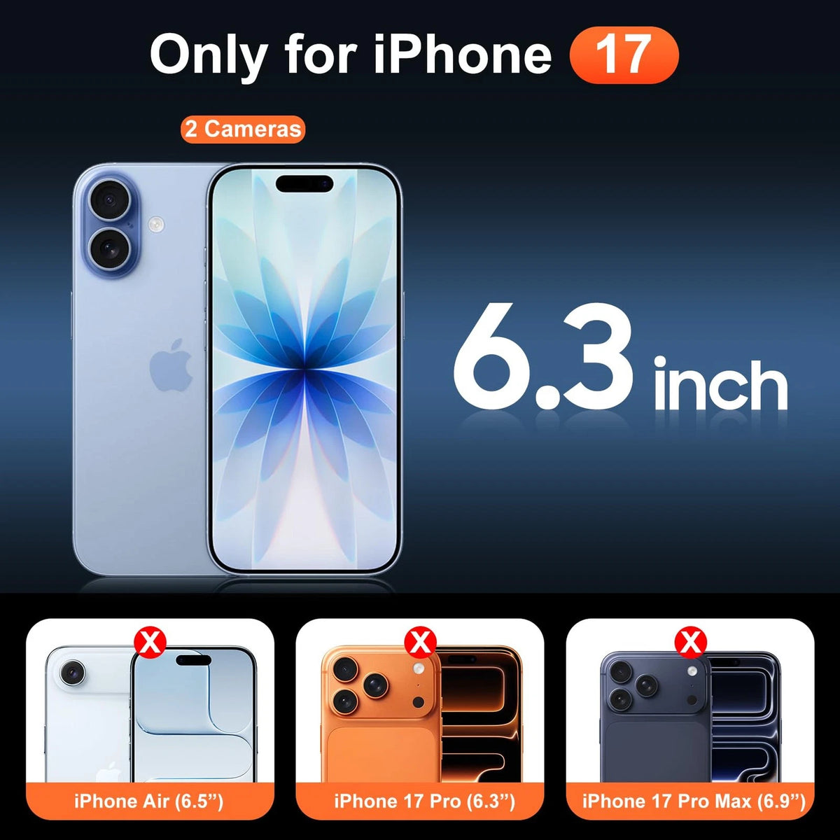 Temdan Clear Case for iPhone 17 with Screen Protector (2023)
