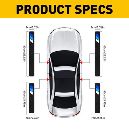 4X Door Sill Protector Plate Cover for Toyota (Tri-Color, Blue)