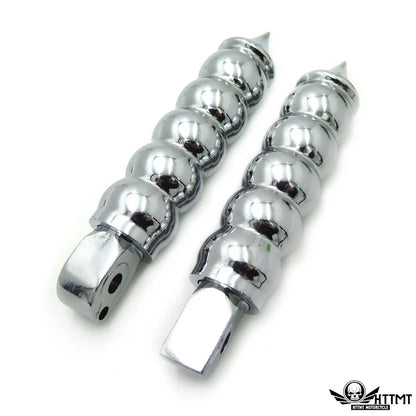 Chrome Calabash Footpegs for Suzuki Intruder 1400/Boulevard S83 (1995–2008)