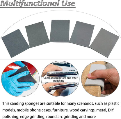 Set of 20 Sanding Sponges 3x4 Inch 600 Grit for Automotive Finishing
