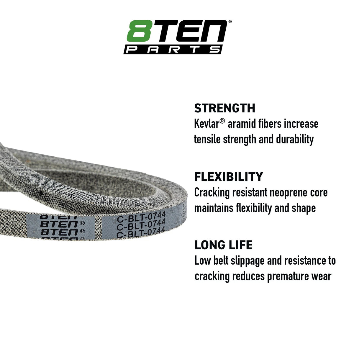 8TEN Kevlar Belt for Cub Cadet 1027 (754-0147, 954-0147, 954-0221)