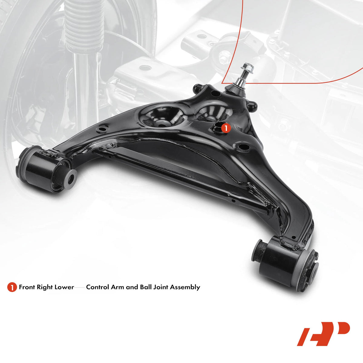Front Right Lower Control Arm w/ Ball Joint for Ford F-150 (2015–2020) FL3Z3078A FL3Z3078B FL3Z3078C JL1Z3078A JL1Z3078B CMS401206
