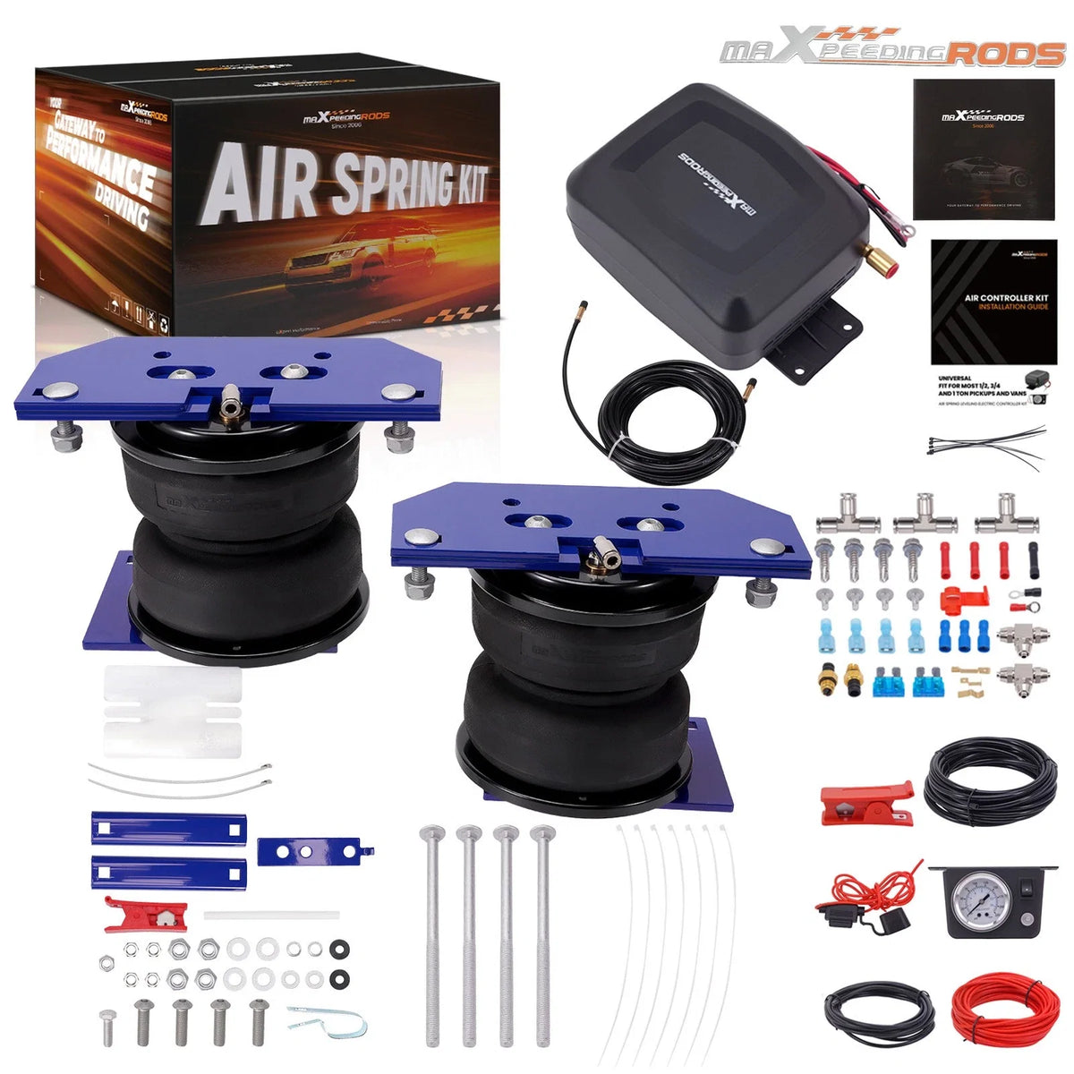 Air Suspension Bags Shock Compressor Kit for Dodge Ram 4500 5500 (2007–2010)