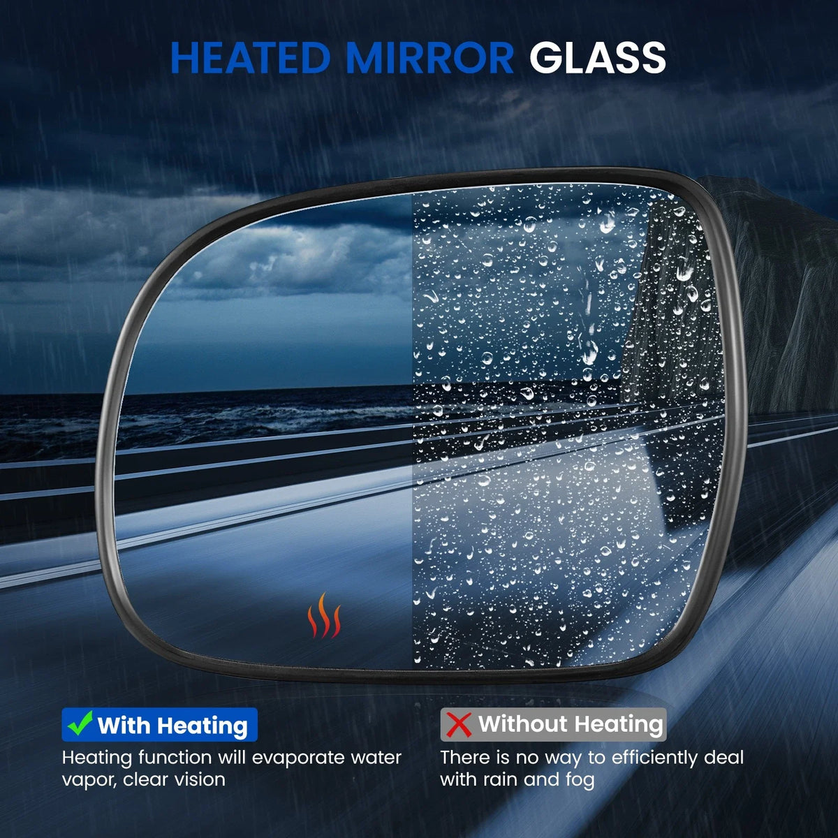 Driver Side Mirror Glass for Lexus RX350 (2007–2009)