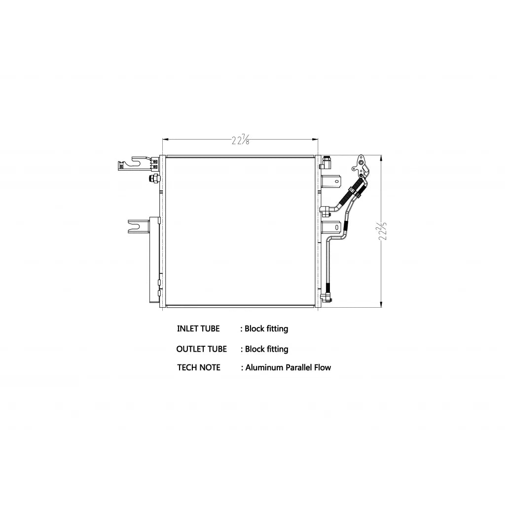 A/C Condenser for Ram 2500 (2011–2013) TLX-csf10754-CL360A70