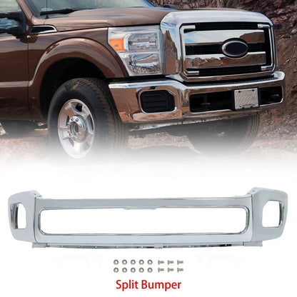 Chrome Steel Front Bumper Face Bar for Ford F-250 F-350 (2011–2016)