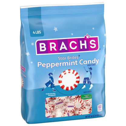 4X Brach's Star Brites Peppermint Candy (Individually Wrapped)