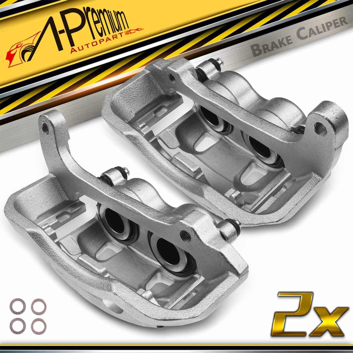 2X Front Disc Brake Calipers w/ Bracket for Dodge Ram 2500 3500 (1994–2002)