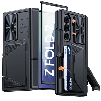 Samsung Galaxy Z Fold 7 Case with Card Holder and Kickstand (2023)