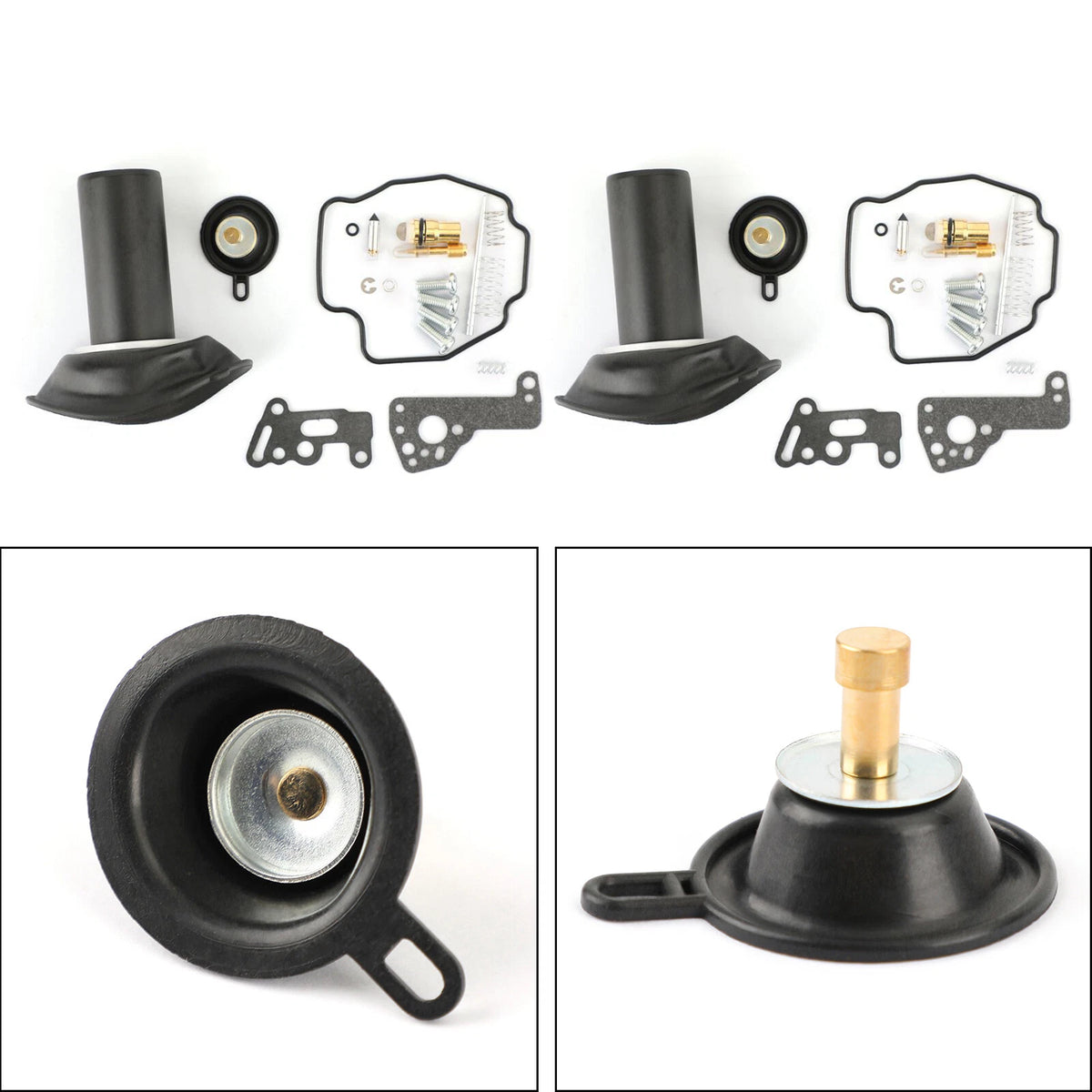 2X Carburetor Repair Kit Plunger Diaphragm for Yamaha Virago 535 (1990-2001) M566-A108