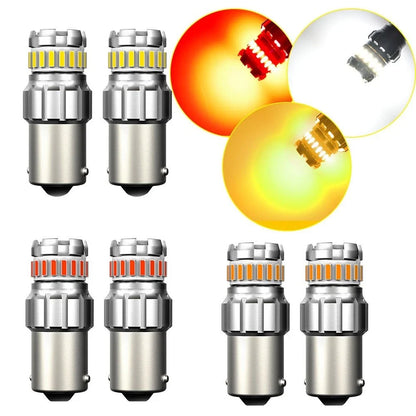 2X AUXI1156 BA15S LED Reverse Backup Light Bulbs White/Red/Yellow 2800LM