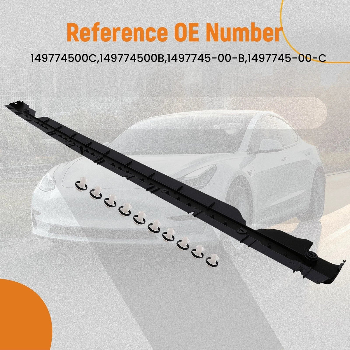 Right Body Extension Kit for Tesla Model Y Long Range (2020–2024) 149774500C Black