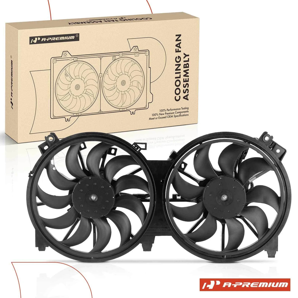 Dual Cooling Fan Assembly with Shroud for Nissan Altima Maxima (2007–2018)