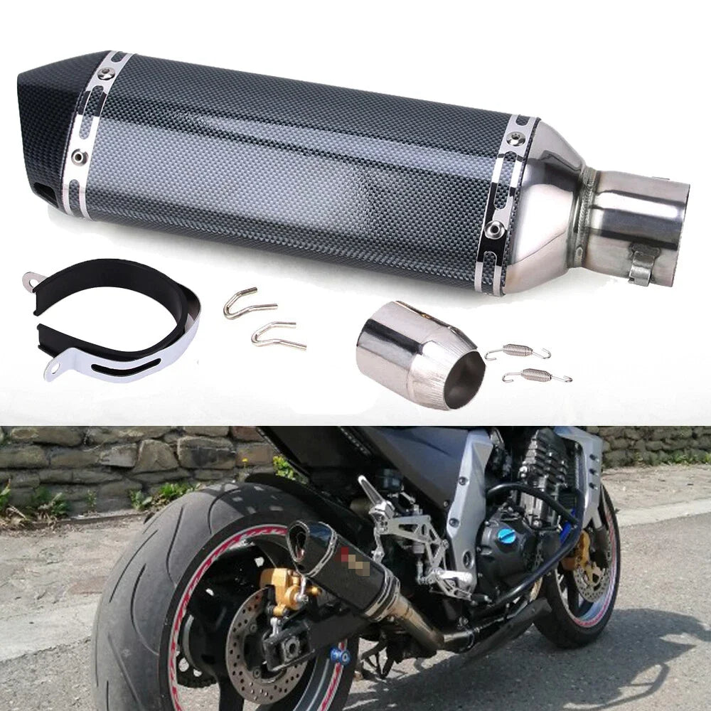 Slip On Exhaust Muffler Pipe 38-51mm Universal for Motorcycle