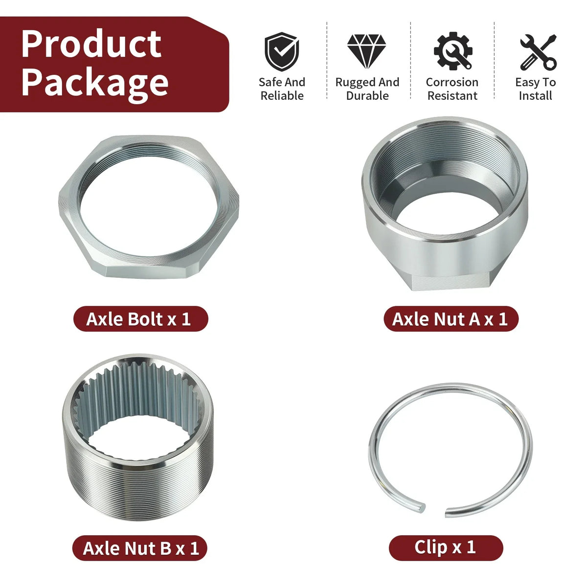 Axle Lock Nut Clip Jam Sleeve Honda ATC250R TRX250R (1981–2009)