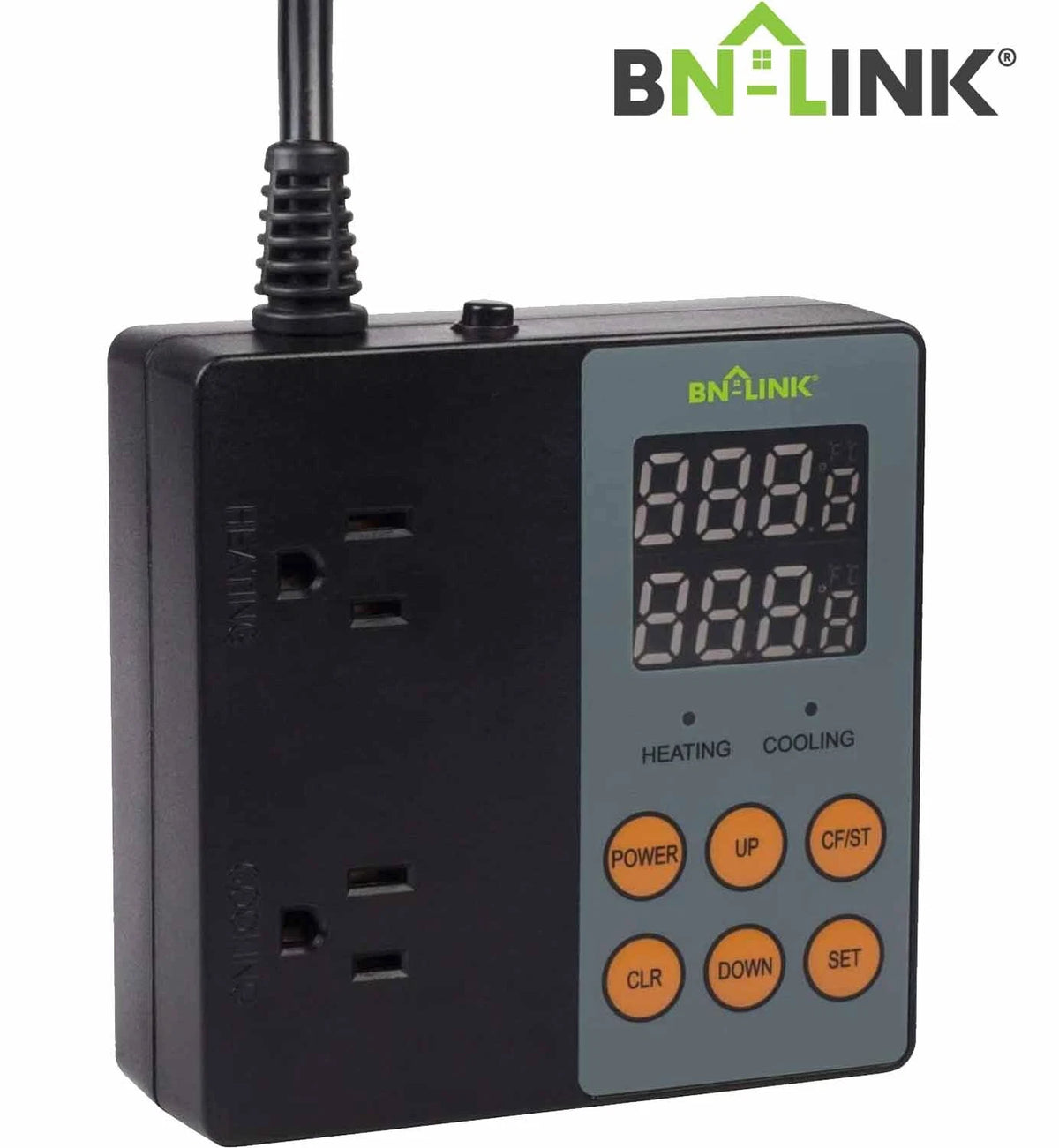 Digital Thermostat Controller for Heating or Cooling (2-Output)