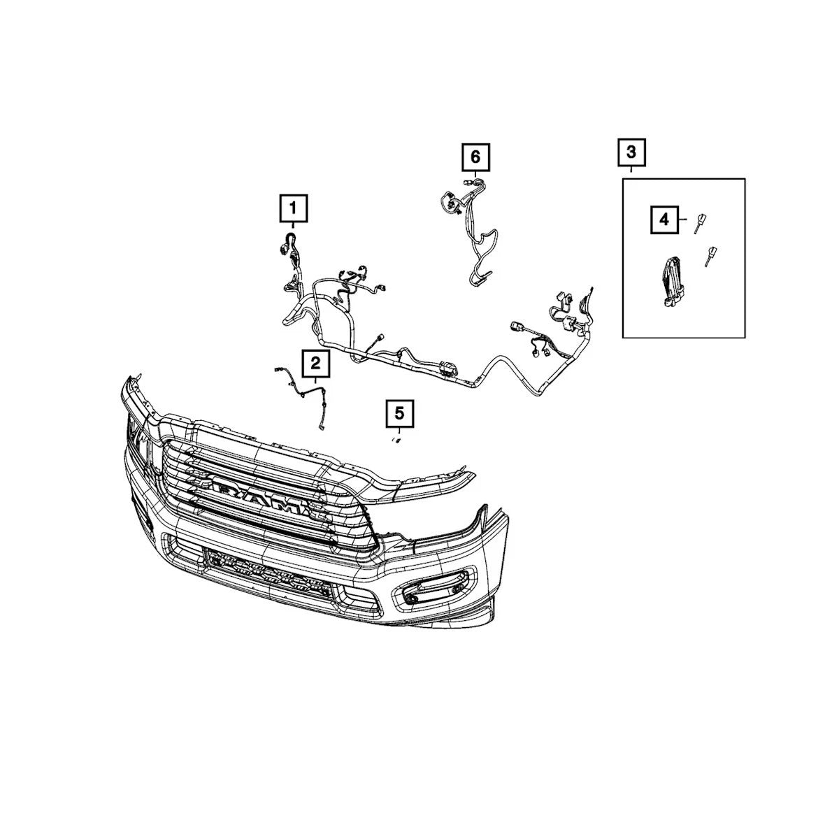 Power Distribution Block for Ram 2500 (2020) - 68398184AC, 68398184AB