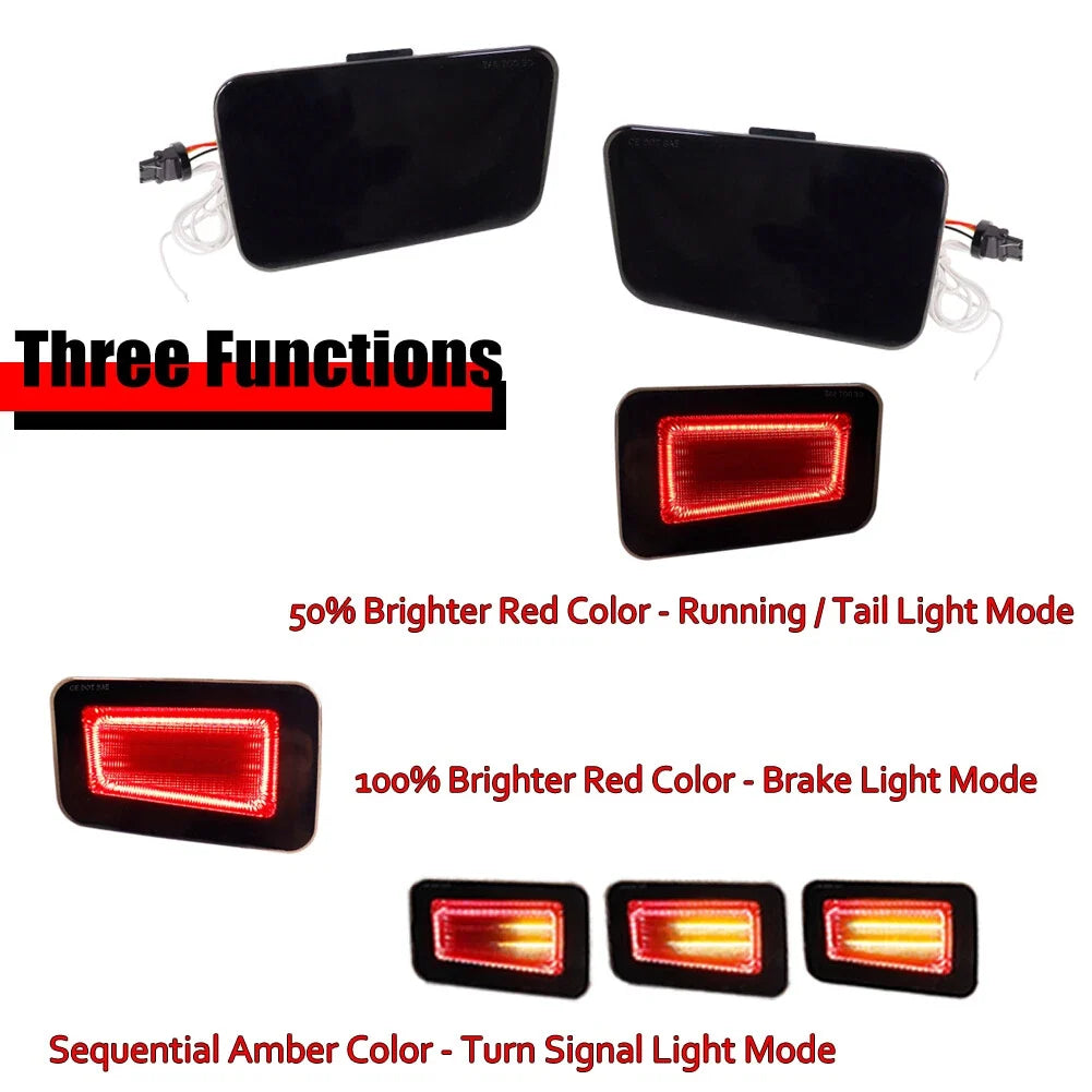Rear Bumper for Hummer H2 (2005–2009) - Black with LED Signal Lights