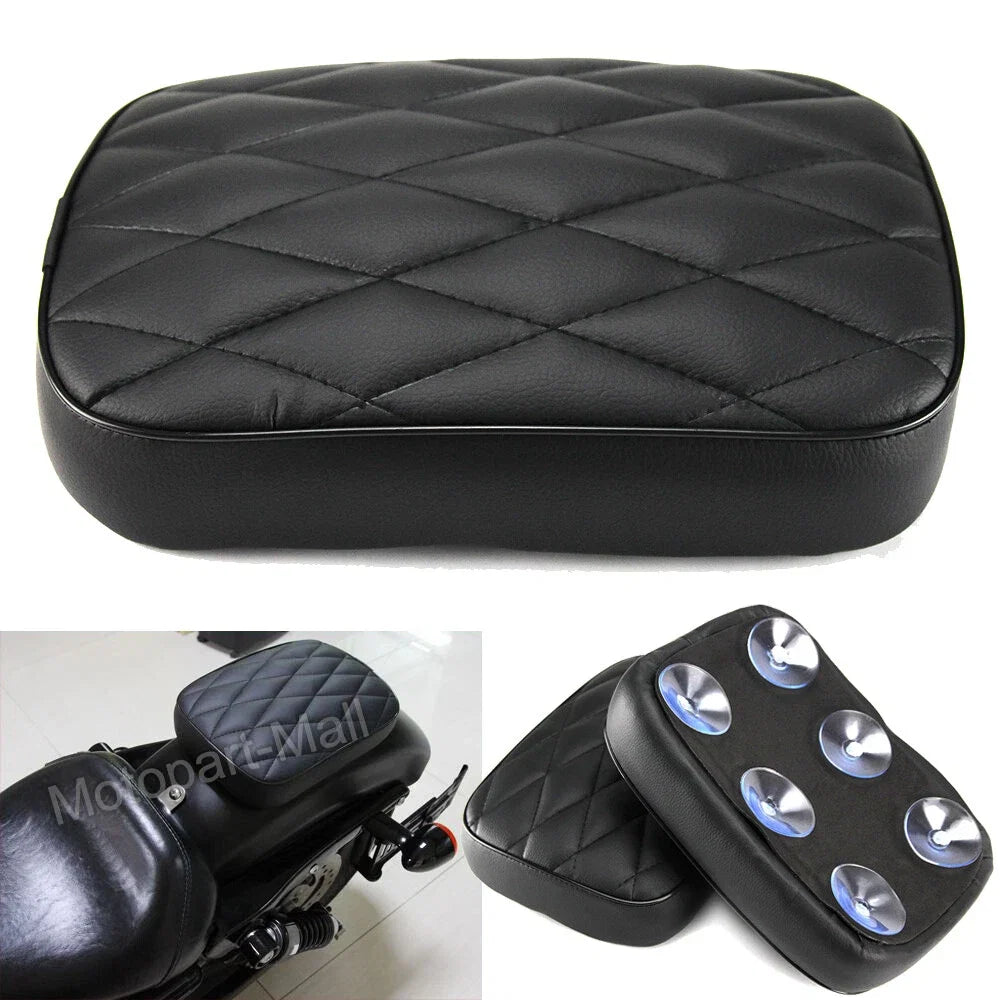 Rear Fender Passenger Pillion Pad Seat for Harley Dyna (6 Suction Cups)