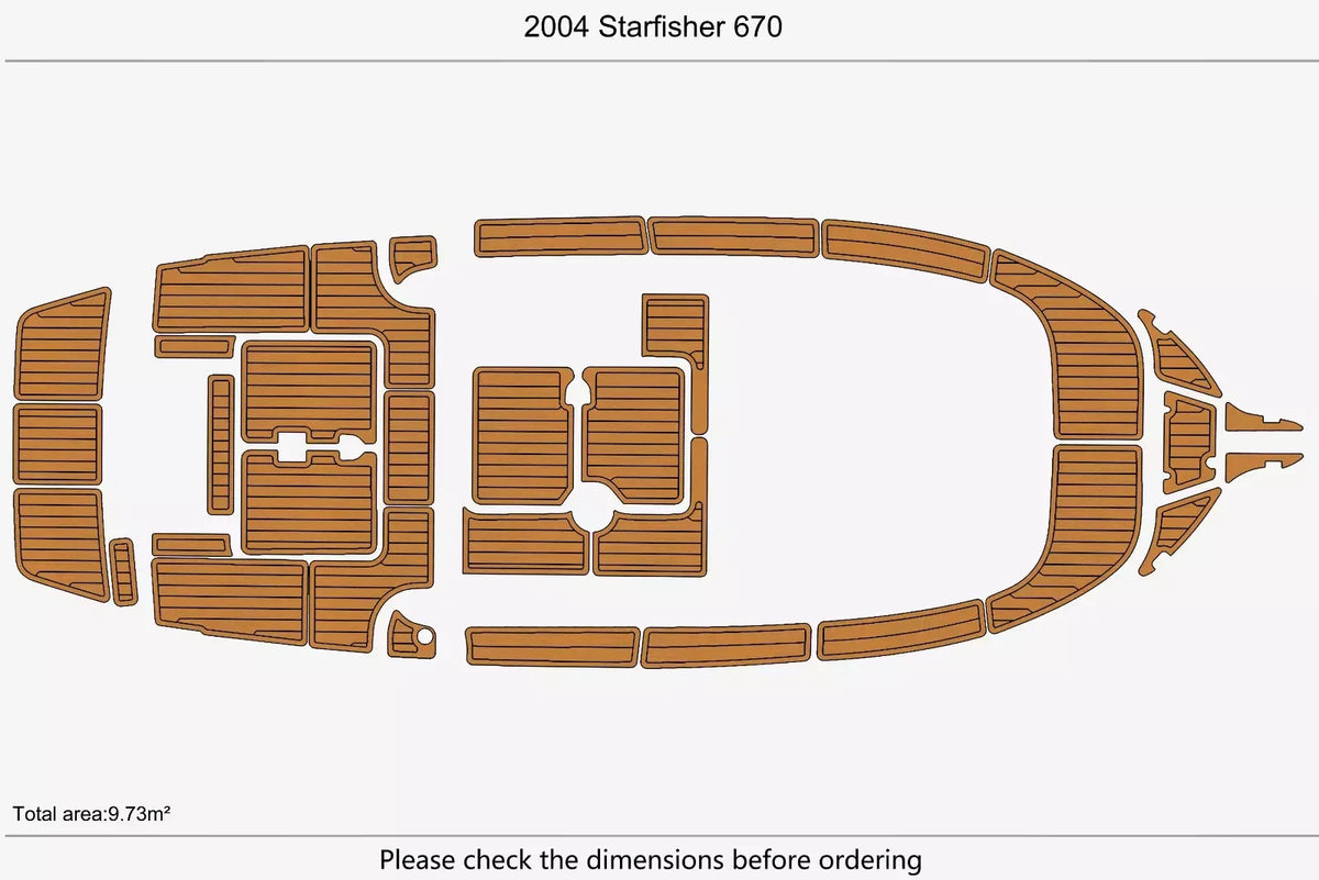 EVA Foam Teak Deck Flooring Mat for Star Fisher 670 (2004)