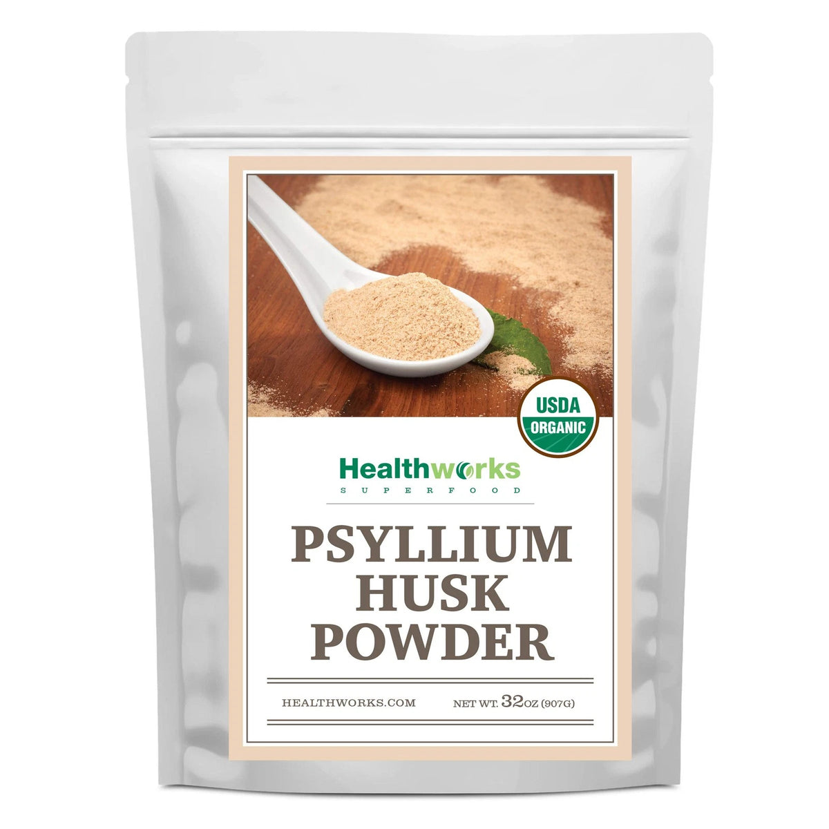 Organic Psyllium Husk Powder for Healthworks (32 oz)