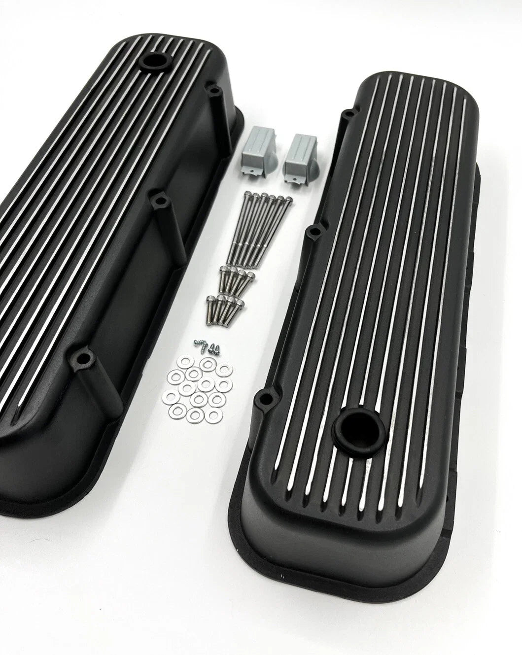 Aluminum Valve Covers Tall Finned Replacement for BBC 396 402 427 454 (–)