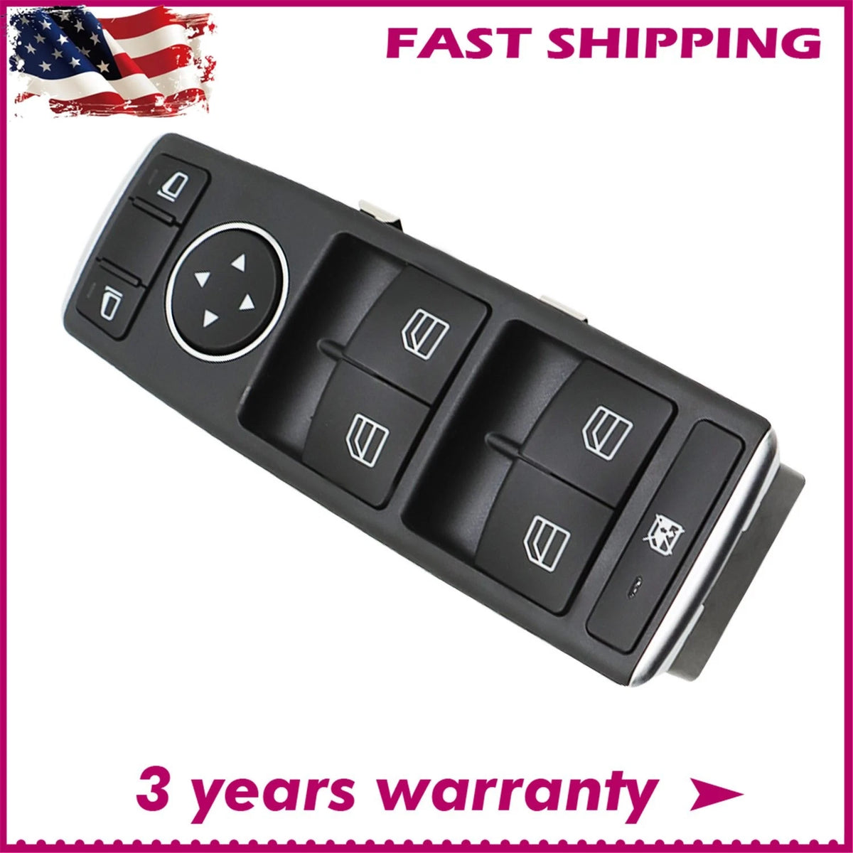 Master Power Window Switch for Mercedes-Benz CLA250 GLA250 (2014–2017) 166 905 43 00