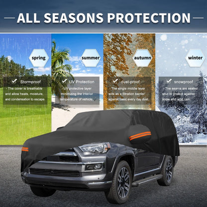 Waterproof Car Cover with Driver Door Zipper for Toyota 4Runner 