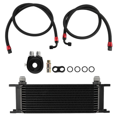 13 Row AN10 Oil Cooler Kit w/ 3/4-16 & M20-1.5 Filter Adapter