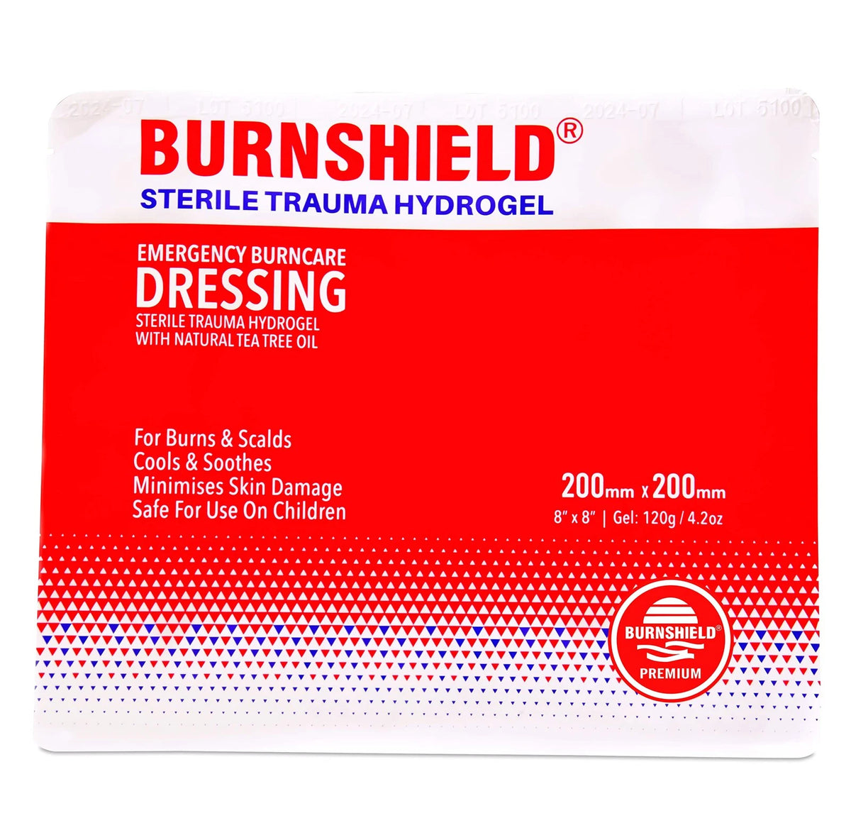 Burnshield Sterile Emergency Burn Dressing 8"x8" (20cm x 20cm)