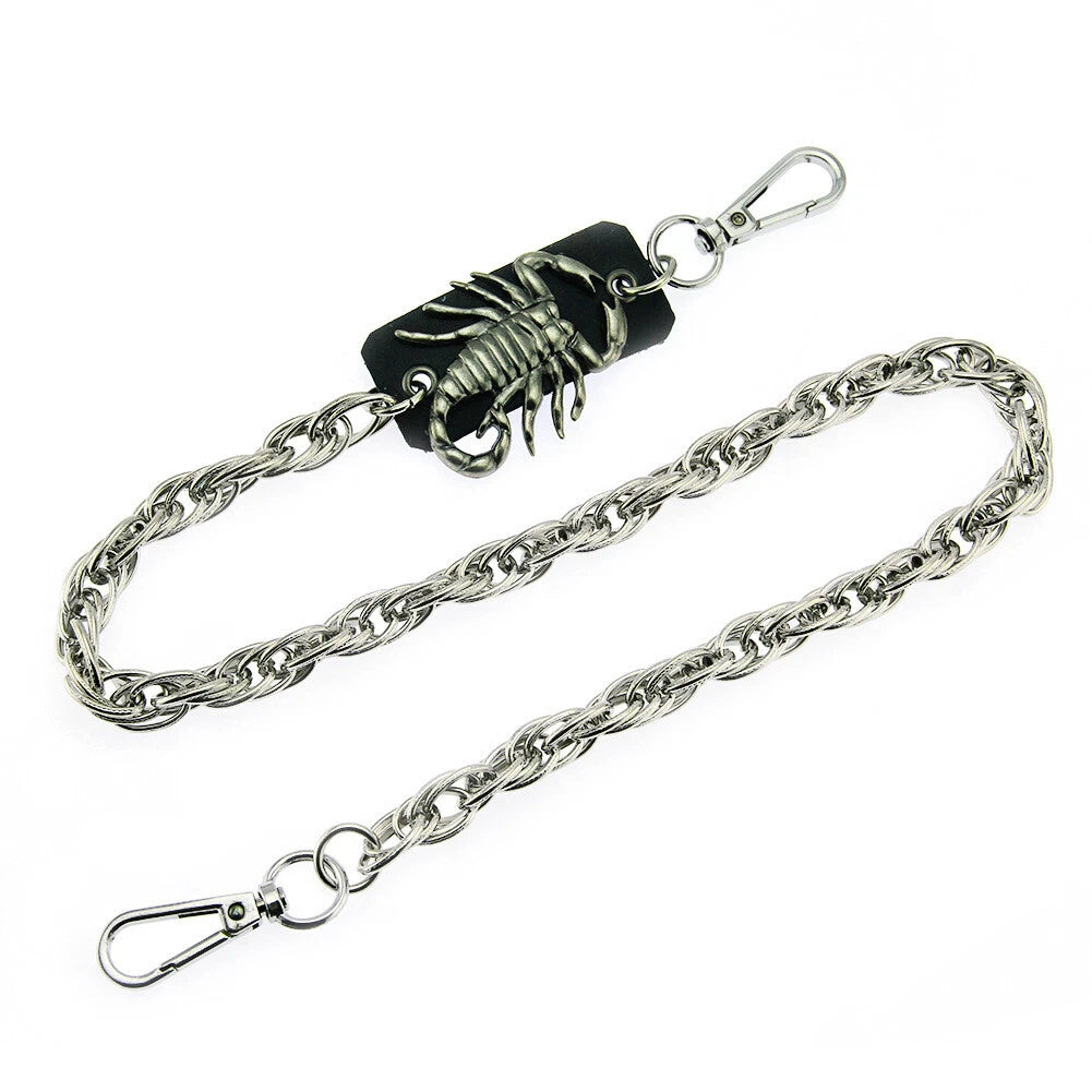 Set of 4 Men's Heavy Wallet Chains for Biker Trucker Jean Key Chain