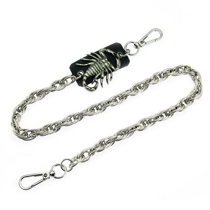 Set of 4 Men's Heavy Wallet Chains for Biker Trucker Jean Key Chain