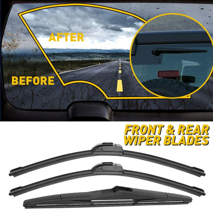 Set of 3 Windshield Wiper Blades for Jeep JK Wrangler (2007–2018)