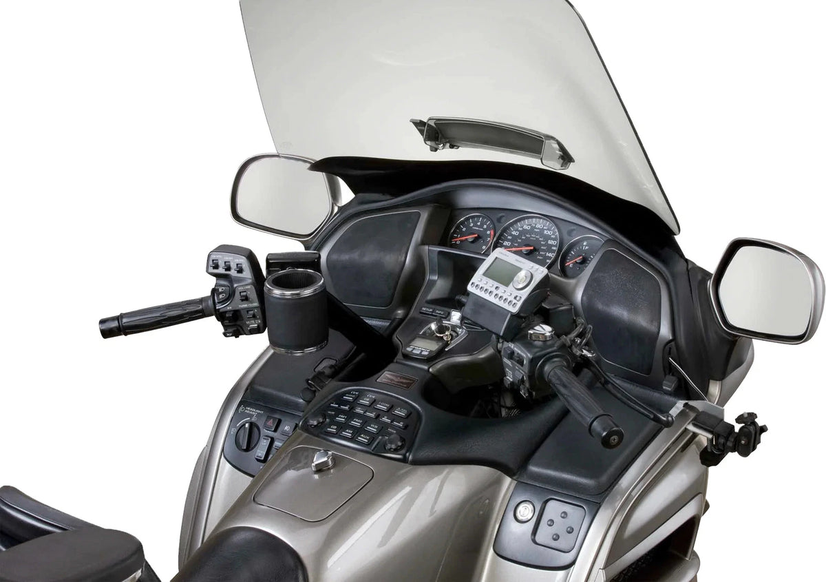 KRUZER KADDY Perch Mount Holder for Motorcycle (600) - Black/Chrome