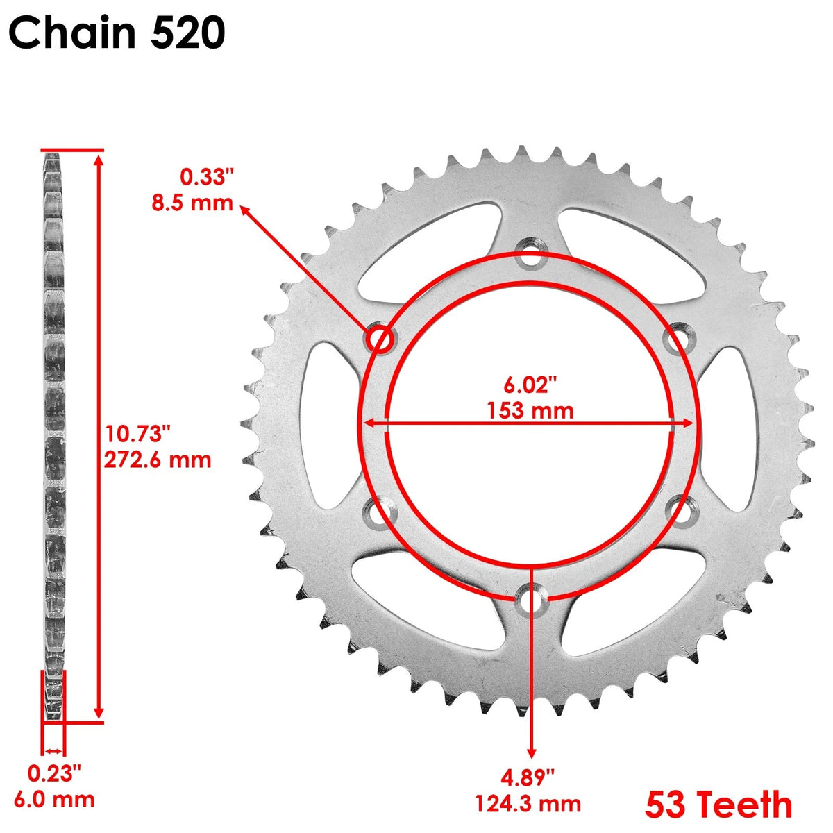 Red O-Ring Drive Chain & Sprocket Kit for Honda CRF250X (2004–2016) EG2557FS141XO