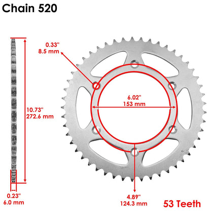 Red O-Ring Drive Chain & Sprocket Kit for Honda CRF250X (2004–2016) EG2557FS141XO